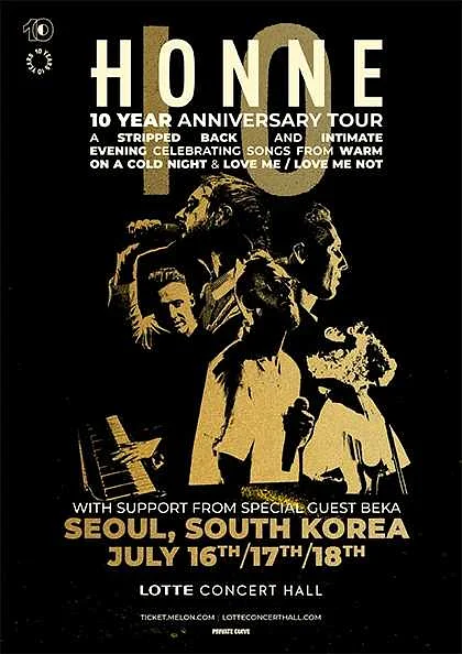 혼네 10주년 기념 내한공연 (HONNE TOUR) [서울]