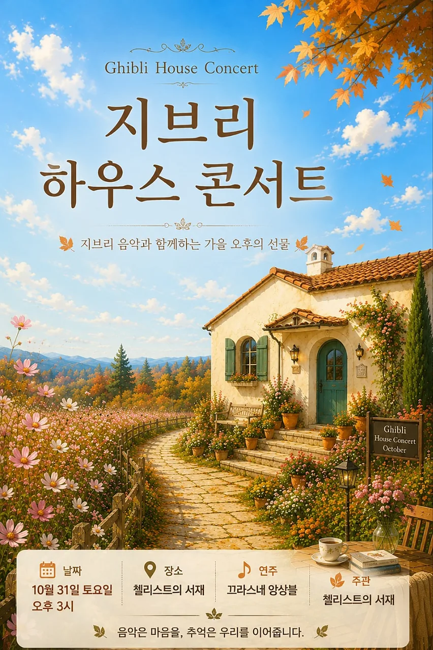 지브리 하우스 콘서트: 가을하늘 공활한데 [부산]