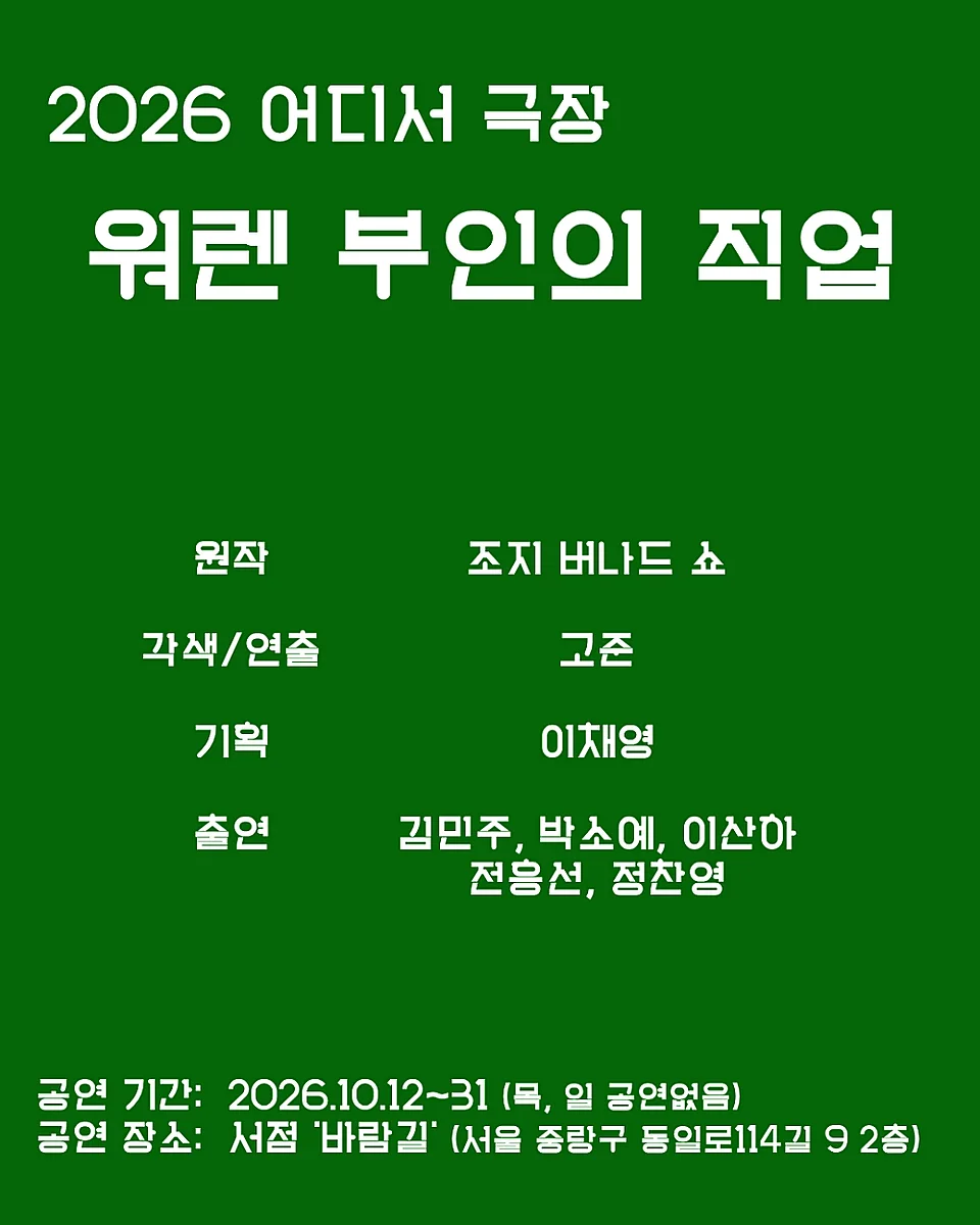 어디서극장, 워렌 부인의 직업